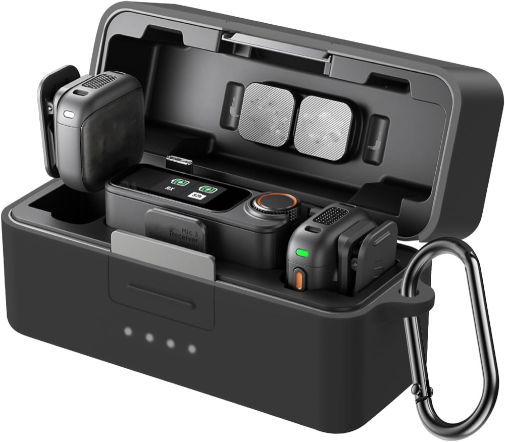 Silicone Cover for DJI Mic 3 Charging Case — 2nd (with carabiner)