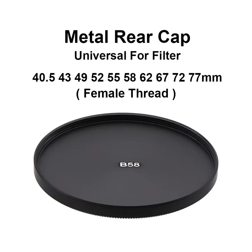 Metal Female Thread Lens Filter Rear Cap Cover Lid, 67mm